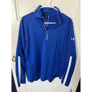 Men's Under Amour Blue Half Zip Pullover XL